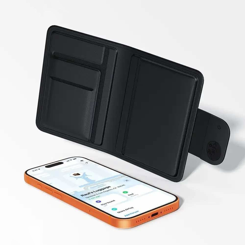 Acefast SmartTag Passport S6 per serie iOS, Nero