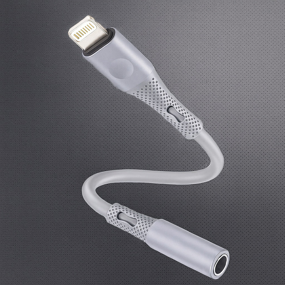 Adattatore Audio Lightning - 3.5mm Techsuit AC2 SoundFlex, Grigio