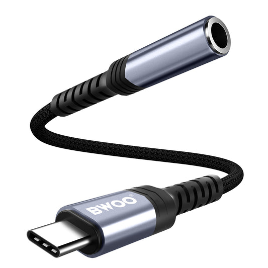 Adattatore Audio USB-C - 3.5mm BWOO BZ47, Nero