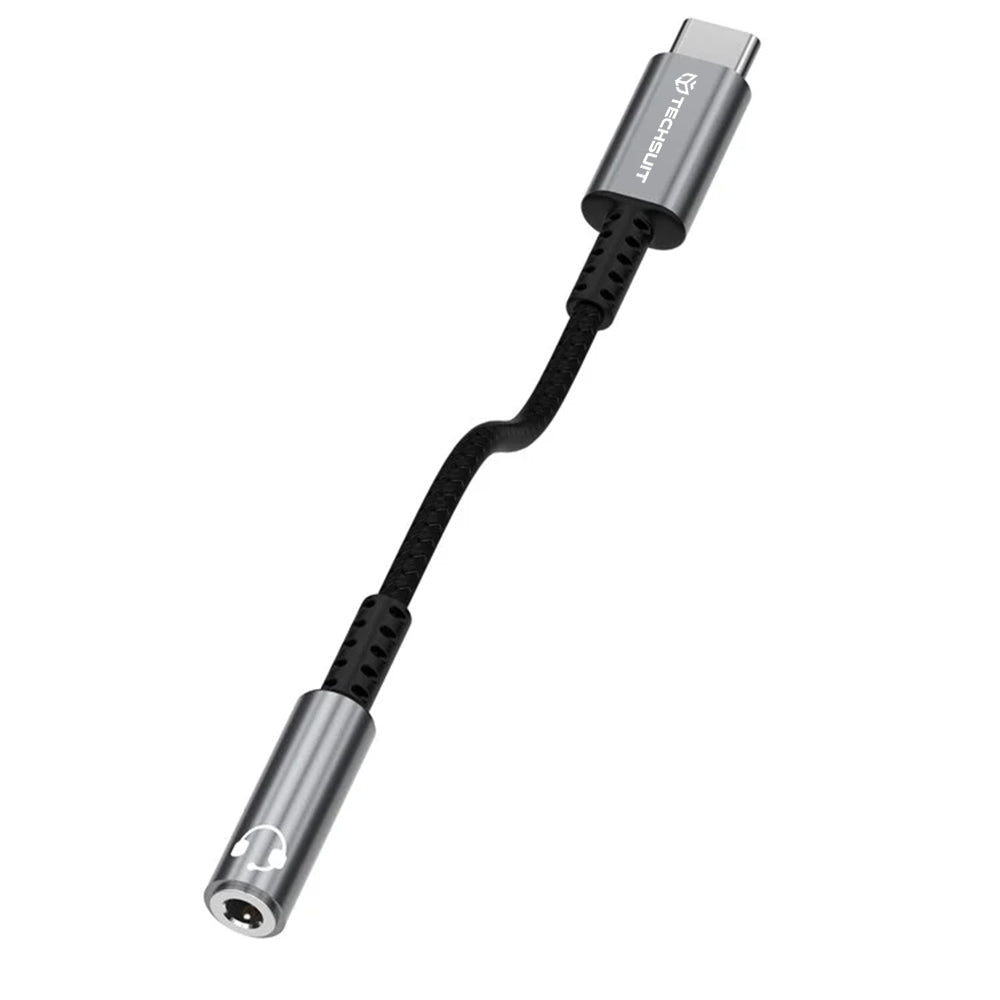 Adattatore Audio USB-C - 3.5mm Techsuit AC14 SonicPiX, Grigio