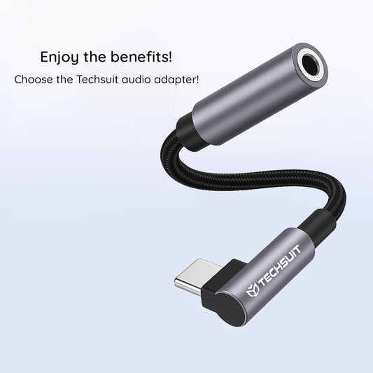 Adattatore Audio USB-C - 3.5mm Techsuit AC7 MusicDox, Grigio