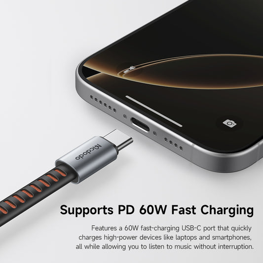 Adattatore Audio USB-C - USB-C / 3.5mm McDodo CA-3120, Grigio