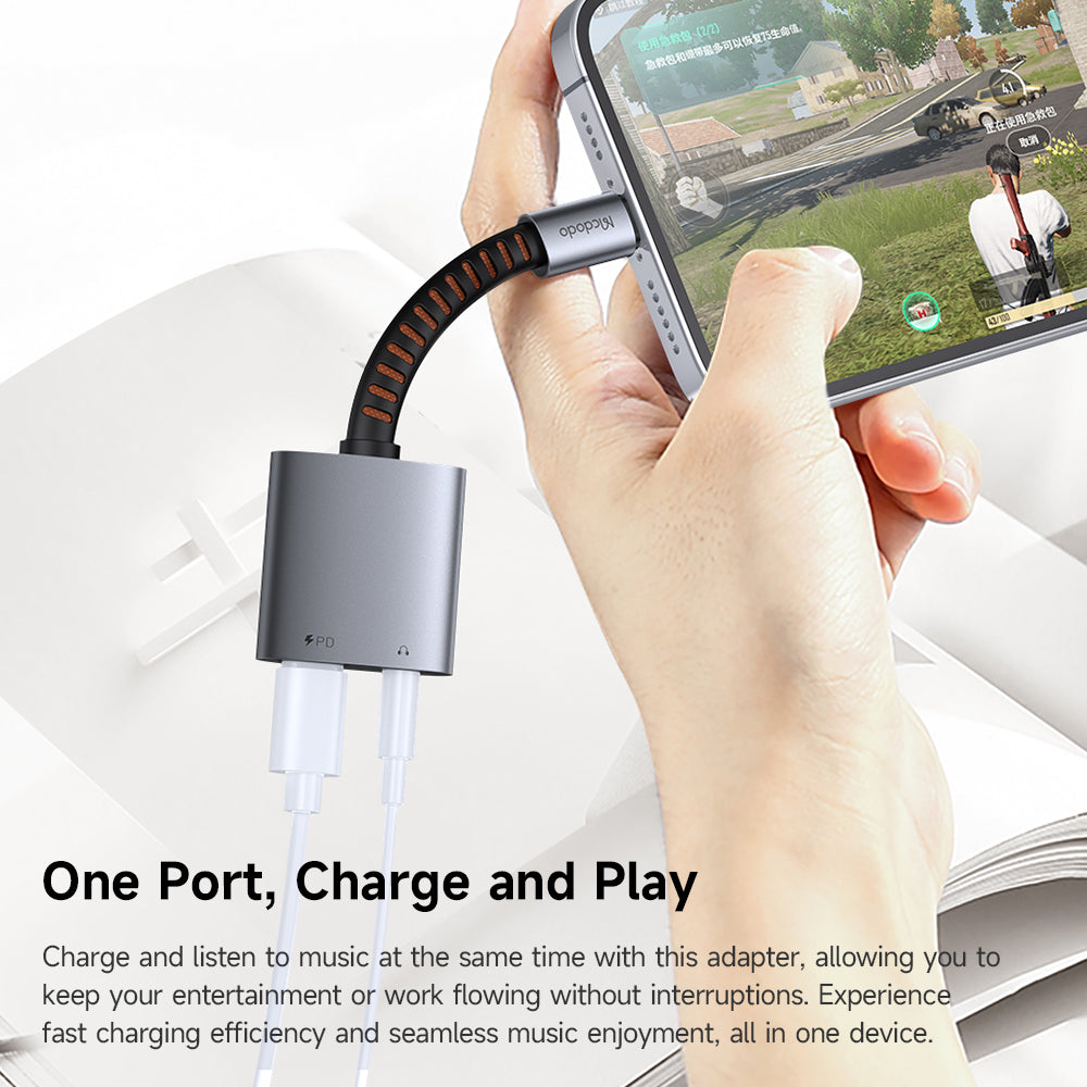 USB-C Audio Adapter - USB-C / 3.5mm McDodo CA-3120, Gray