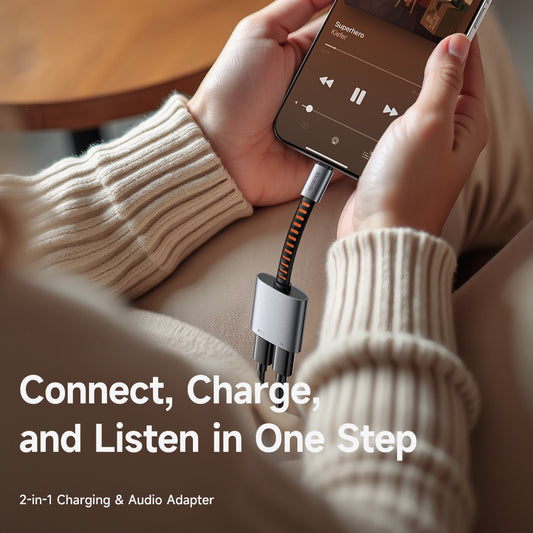 Adattatore Audio USB-C - USB-C / USB-C McDodo CA-3370, Grigio