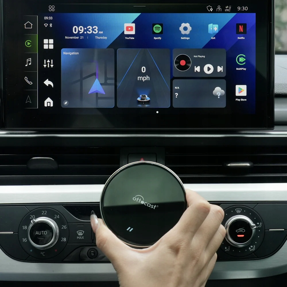 Adattatore Carplay / Android Auto Wireless Ottocast OttoAibox P3 Lite per Apple iPhone / Serie Android