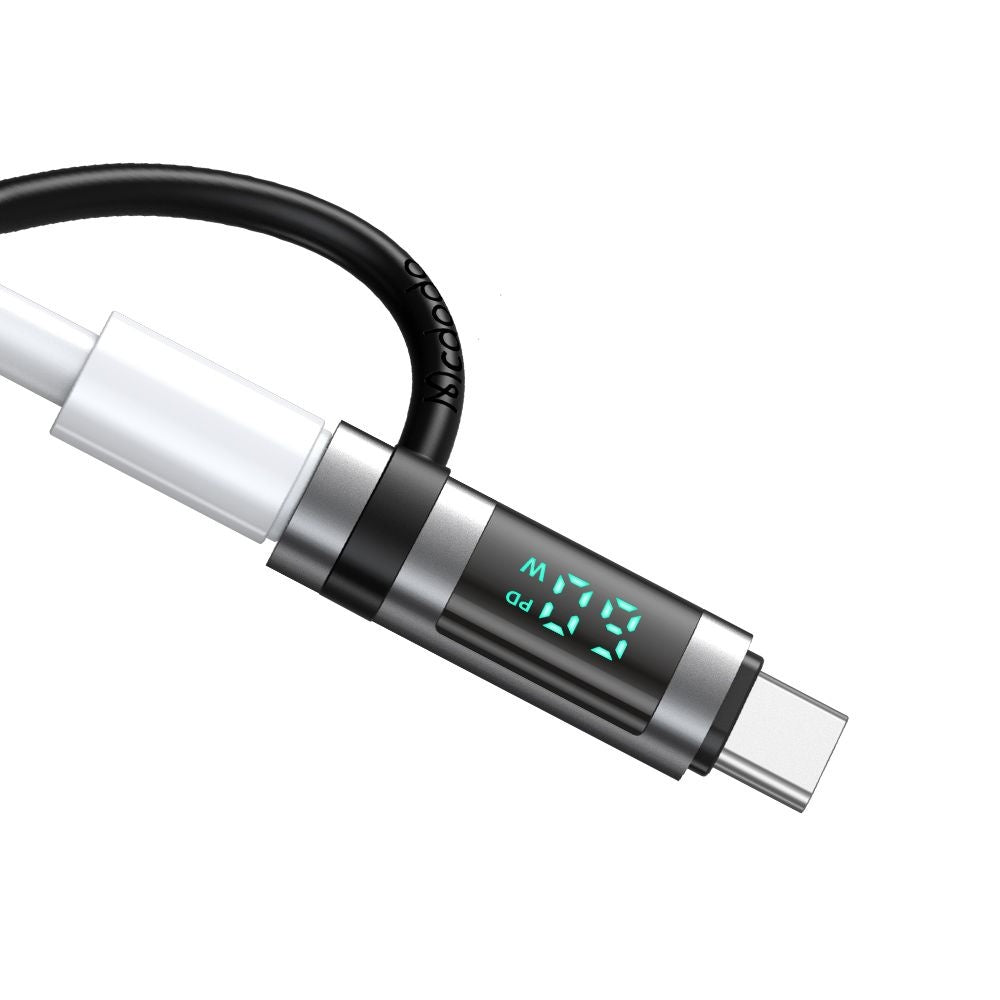 Data and Charging Adapter Lightning - USB-C McDodo OT-0180 Pigeon Display, Black
