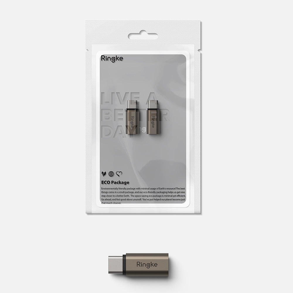 Adattatore Dati e Ricarica Lightning - USB-C Ringke, Marrone, Set 2 pezzi