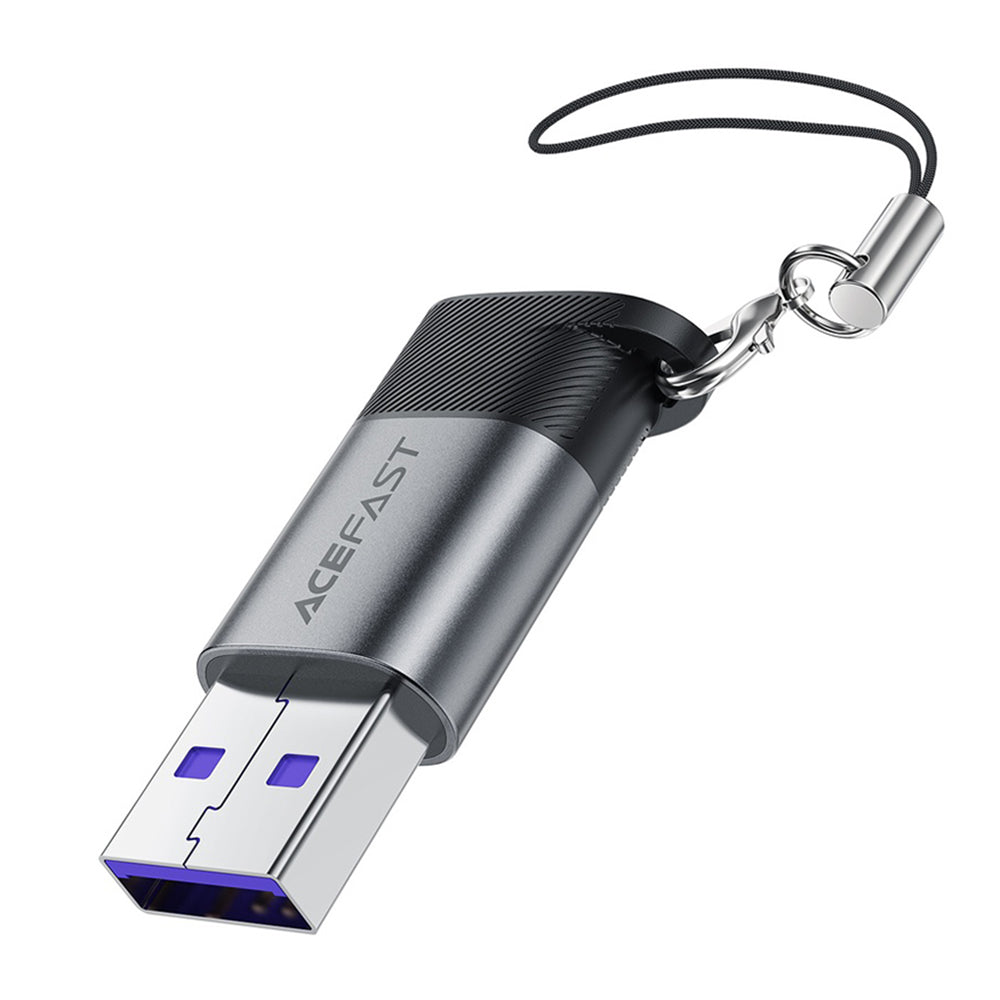 Adattatore Dati e Ricarica USB-C - USB-A Acefast J8, Grigio