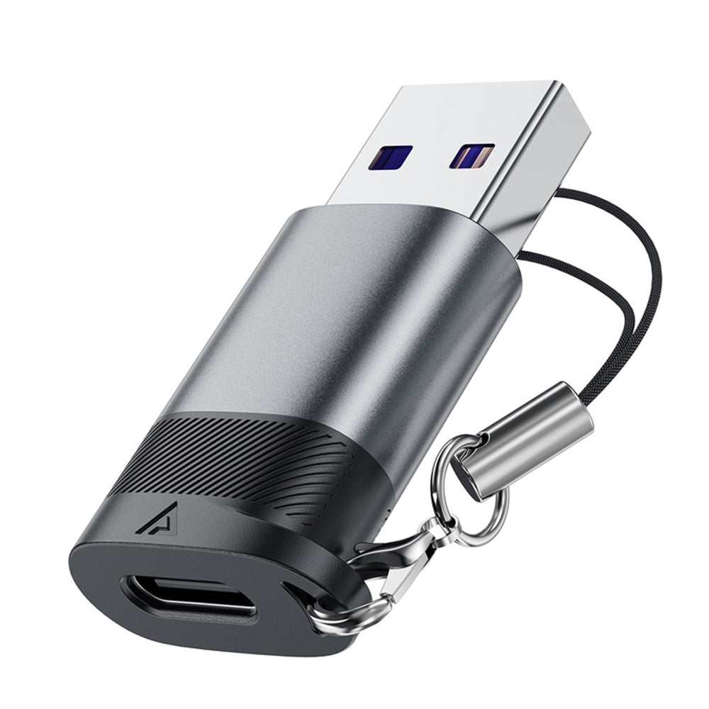 Adattatore Dati e Ricarica USB-C - USB-A Acefast J8, Grigio
