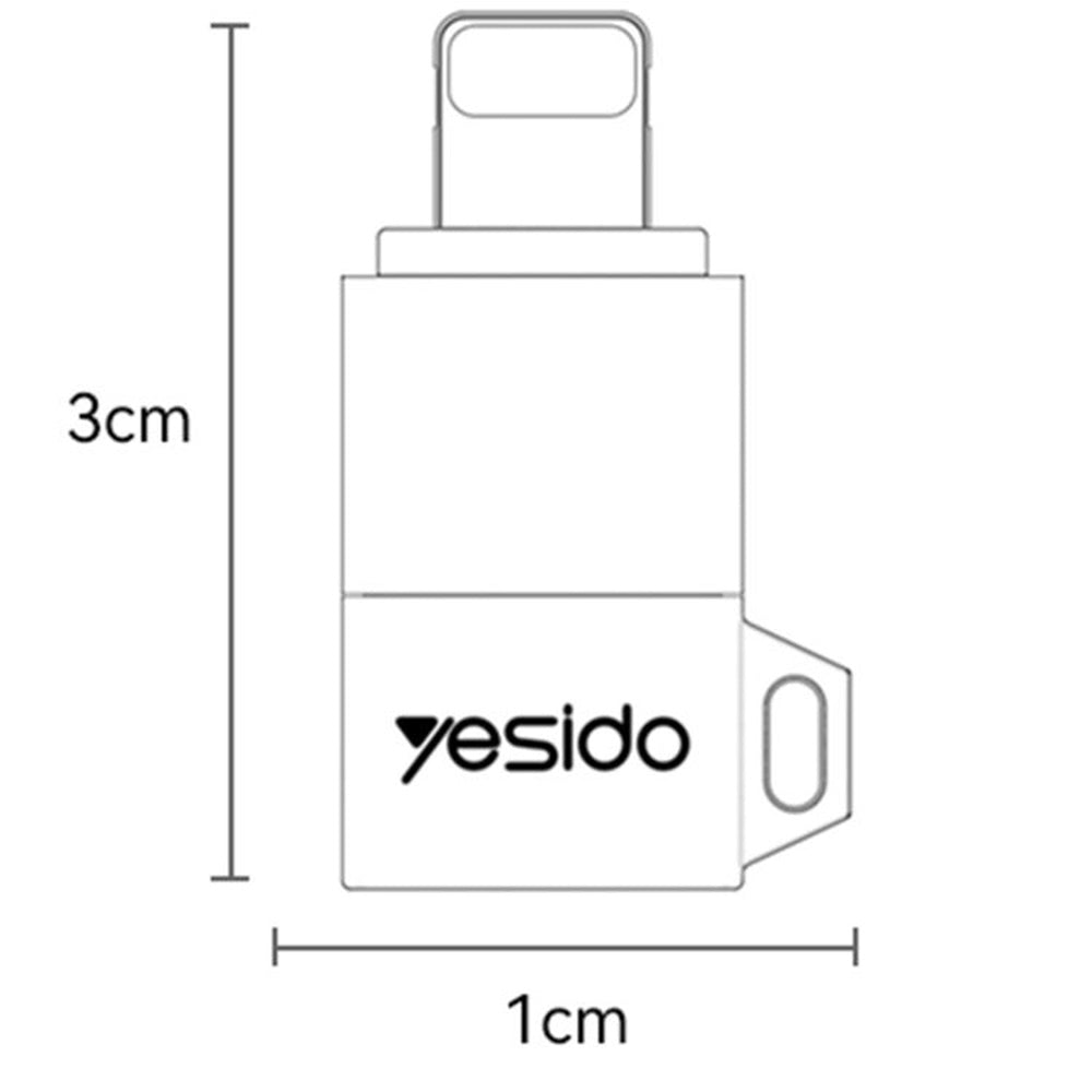 Adattatore Dati e Ricarica USB-C - Lightning Yesido GS27, Grigio