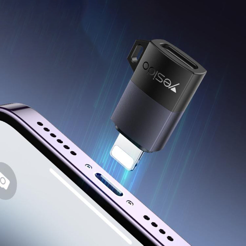 Adattatore Dati e Ricarica USB-C - Lightning Yesido GS27, Grigio
