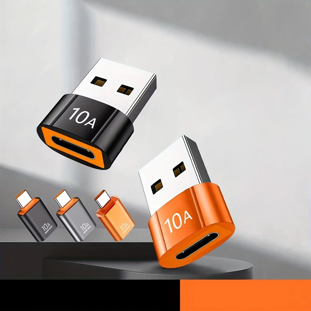 Adattatore Dati e Ricarica USB-C - USB-A Techsuit A7 HyperPort, Nero Arancione