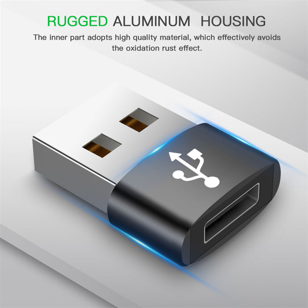 Adattatore Dati e Ricarica USB-C - USB-A Techsuit, Nero
