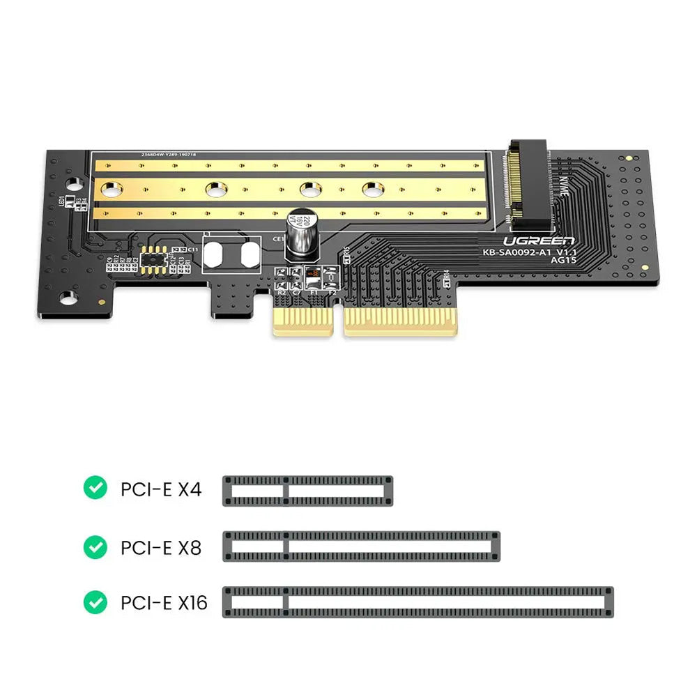 Adattatore Interfaccia SSD UGREEN CM302 (70503), NVMe M.2 - PCIe 3.0 X4