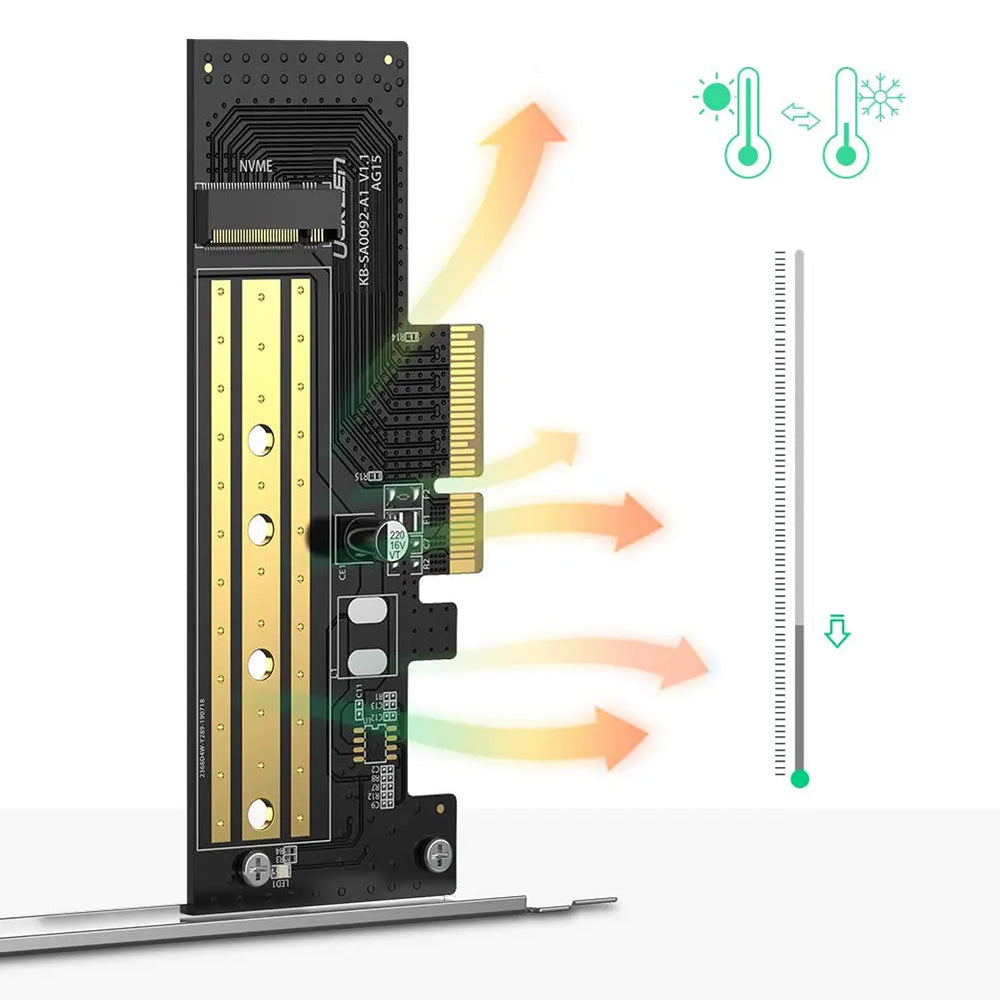 Adattatore Interfaccia SSD UGREEN CM302 (70503), NVMe M.2 - PCIe 3.0 X4