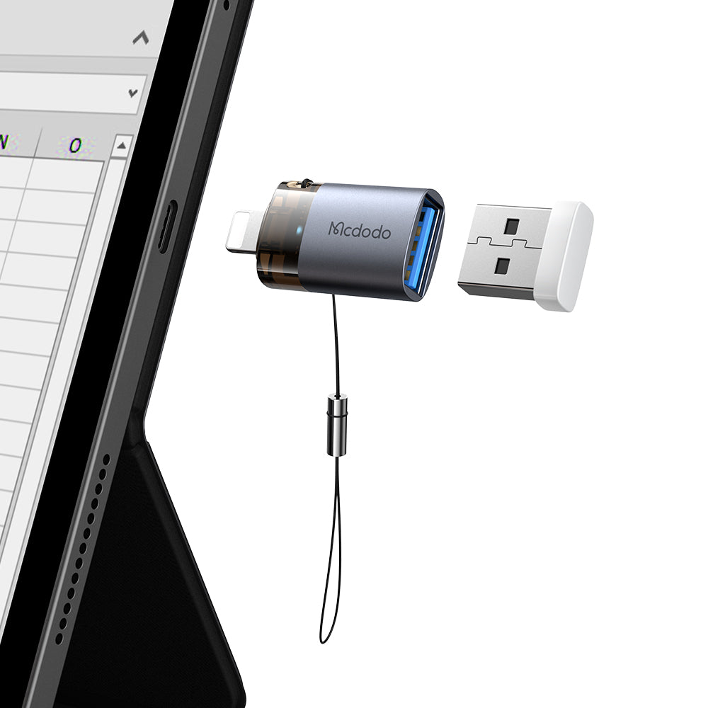 Adattatore OTG Lightning - USB-A McDodo OT-7390, Nero