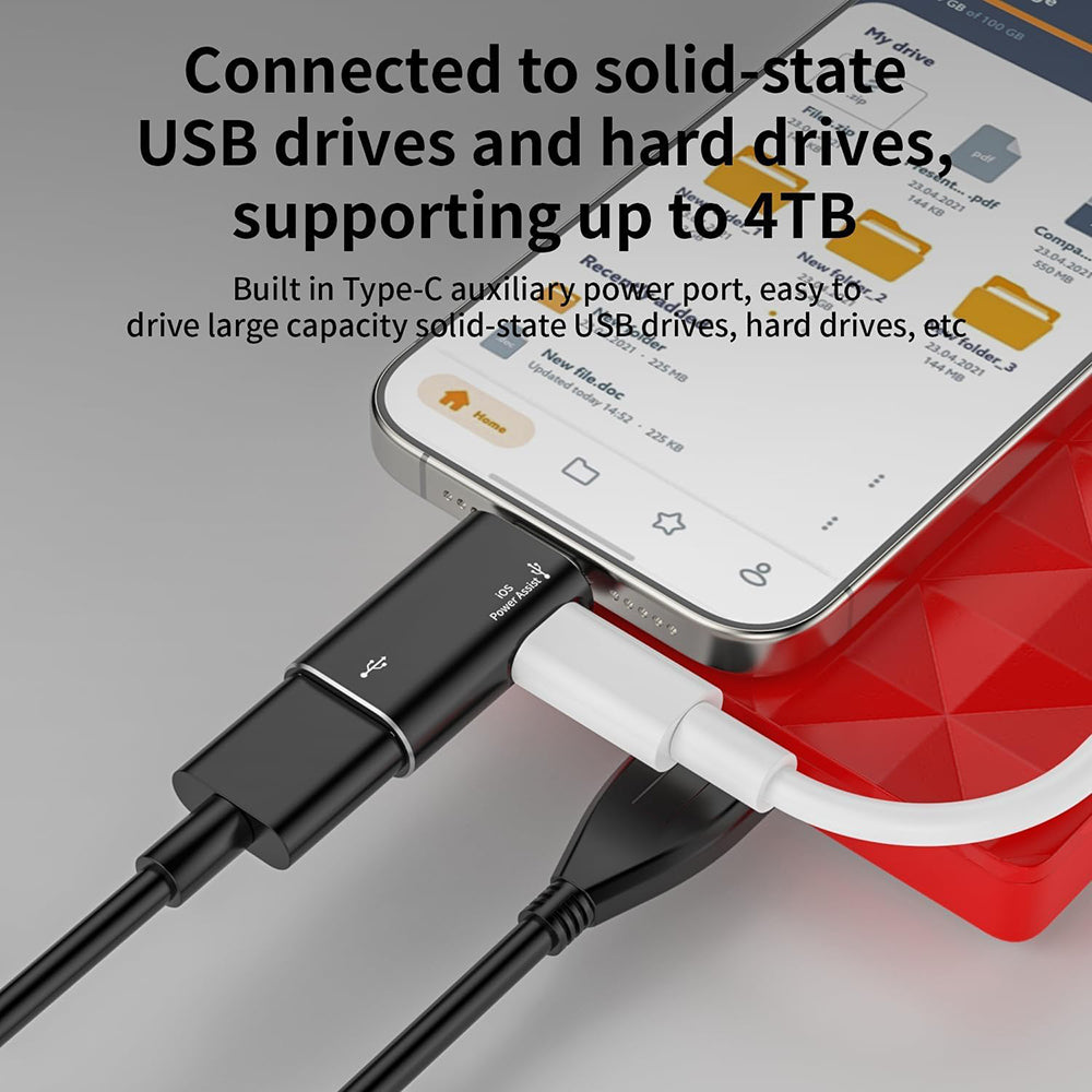 Adattatore OTG Lightning - USB-A Techsuit A18 AluVoltX, Nero