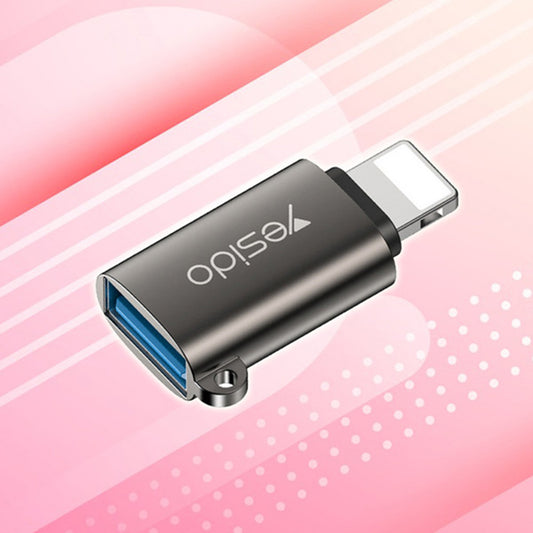 Adattatore OTG Lightning - USB-A Yesido GS14, Nero