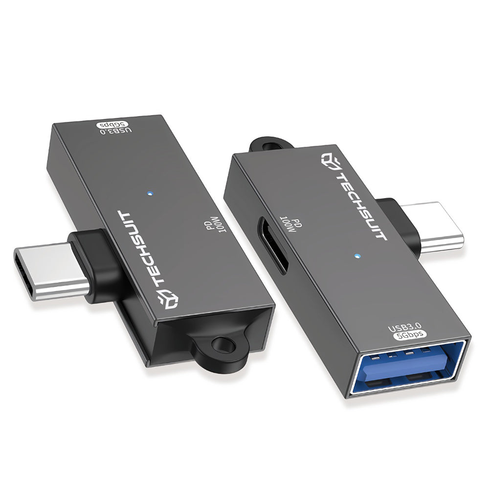 Adattatore OTG USB-C - USB-A Techsuit A21, Grigio