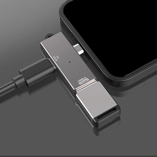 Adattatore OTG USB-C - USB-A Techsuit A21, Grigio