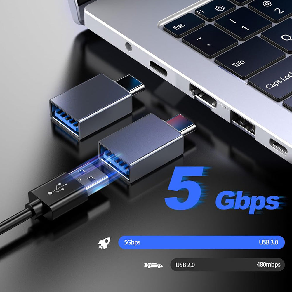 Adattatore OTG USB-C - USB-A Techsuit A8 SlateVolt, Grigio