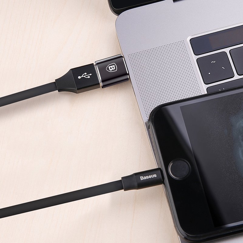 Adattatore OTG USB-C - USB-A Baseus, Nero CATOTG-01