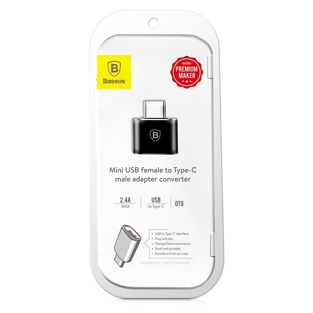 Adattatore OTG USB-C - USB-A Baseus, Nero CATOTG-01
