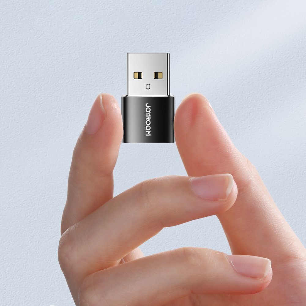 USB-C to USB-A Data and Charging Adapter Joyroom S-H152, Set of 2 Pieces, Black