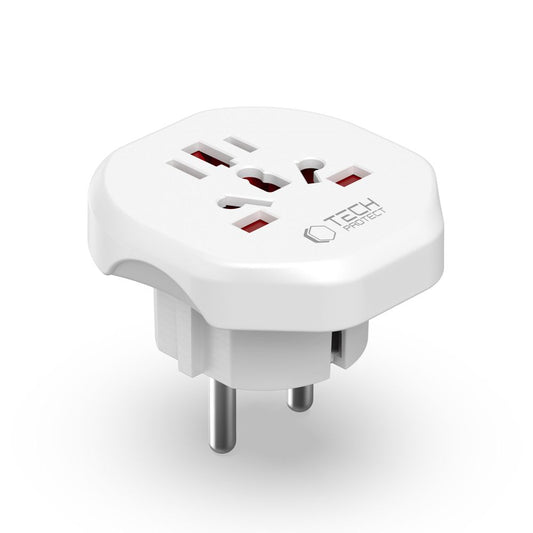 Adattatore di rete Tech-Protect US / UK / AU / AU / FI / CN - Europa, bianco