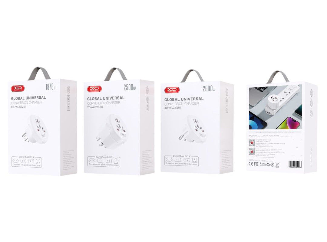 Adattatore di rete XO Design WL23 US / UK / AU / AU / FI / CN - Europa, bianco