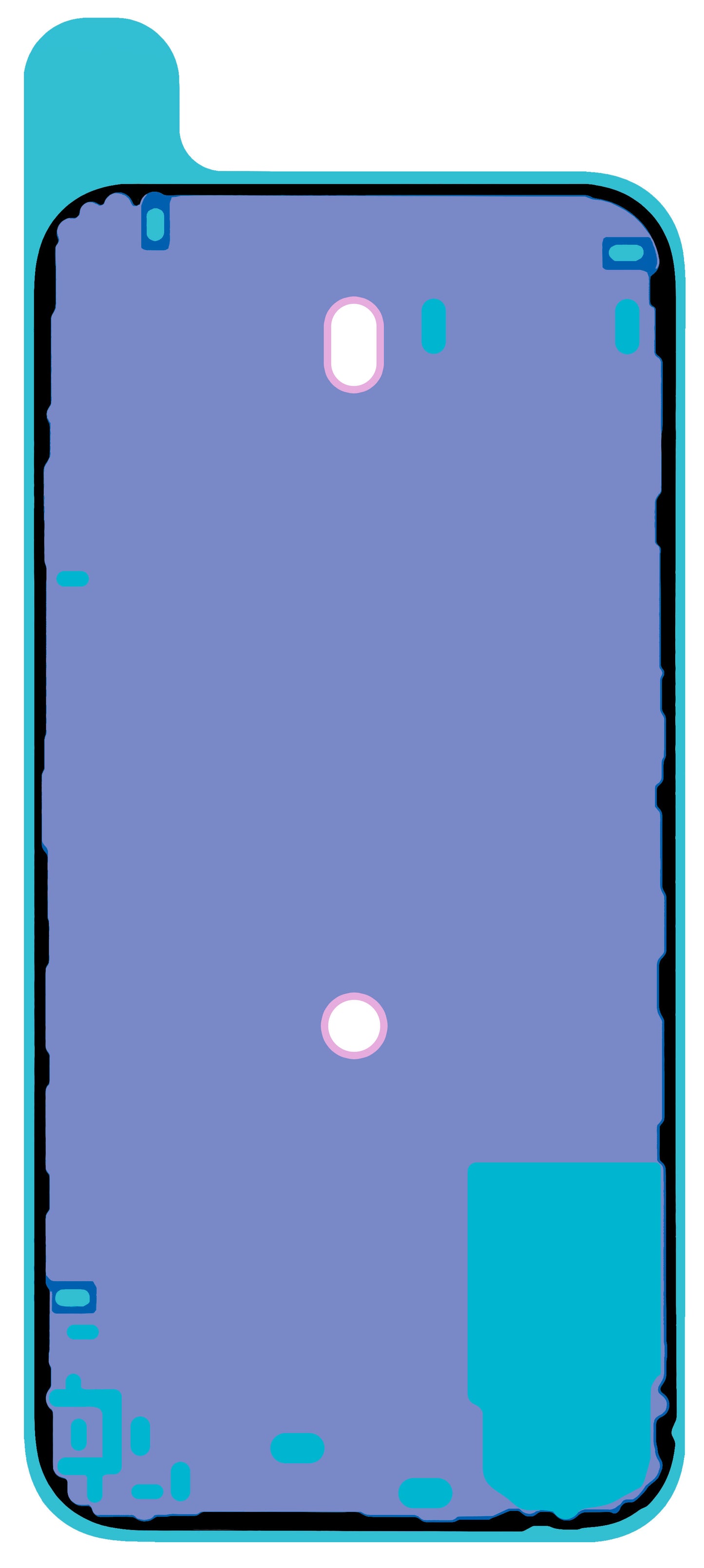 Adesivo Coperchio Batteria Apple iPhone 16 Plus, Service Pack 923-11070