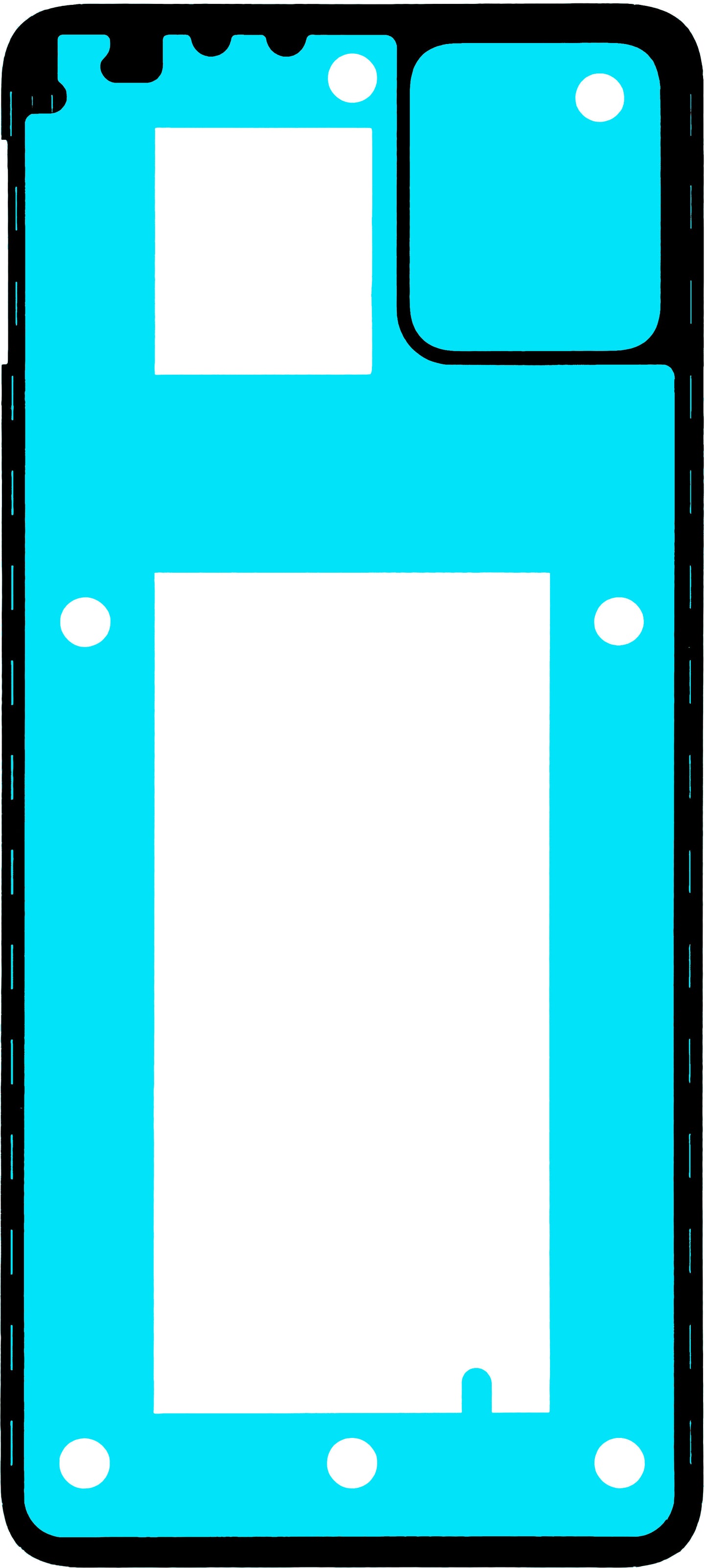 Adesivo Coperchio Batteria Motorola Moto G32, Service Pack 5D78C21144