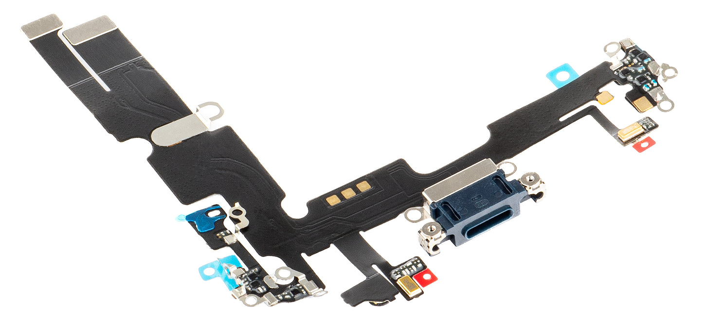 Fascia con connettore di ricarica - Microfono per Apple iPhone 14 Plus, nero