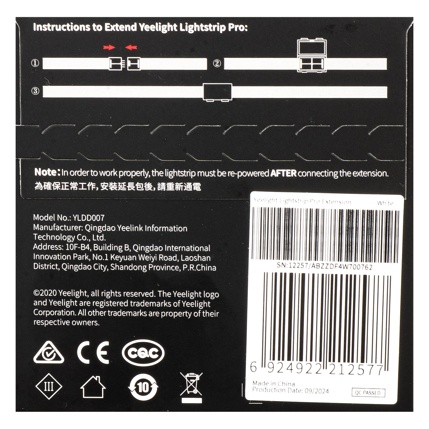 Striscia LED Yeelight Pro, Estensione, RGB, 1m YLDD07