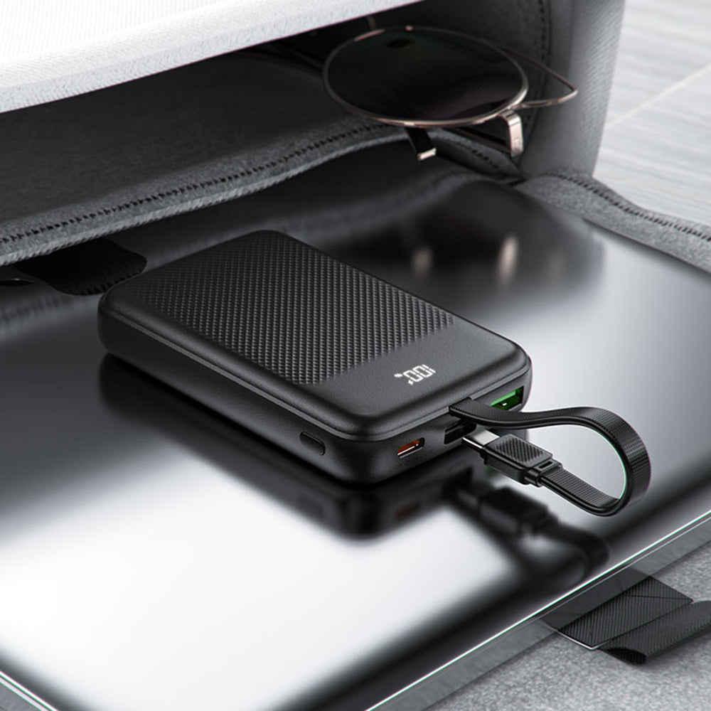 Batteria Esterna Acefast M13, 10000mAh, 22.5W, QC + PD, 1 x USB-A - 2 x USB-C, Nera