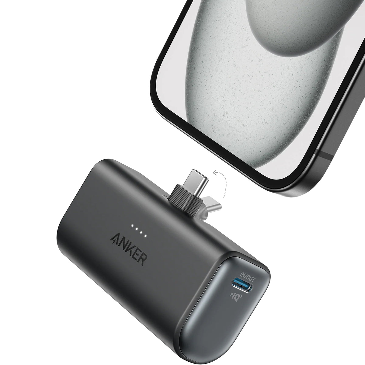 Batteria Esterna Anker Nano, 5000mAh, 22.5W, PD, 2 x USB-C, Nera A1653H11