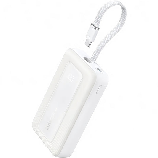 Anker Zolo Batteria esterna, 10000mAh, 30W, QC + PD, 1 x USB-A - 2 x USB-C, Bianco A1688H21