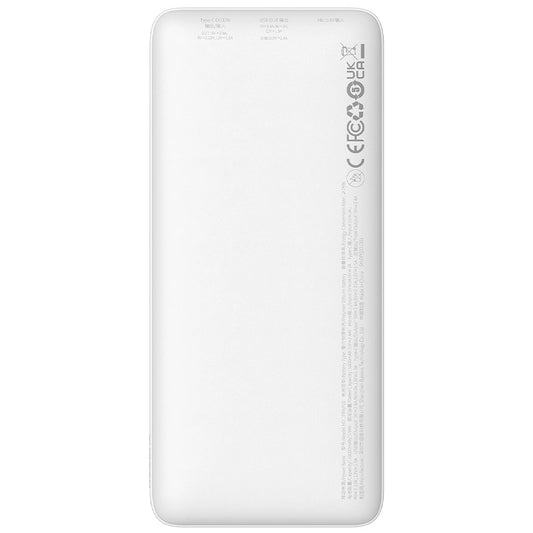 Batteria Esterna Baseus Airpow, 10000mAh, 20W, QC + PD, 1 x USB-A - 1 x USB-C, Bianca