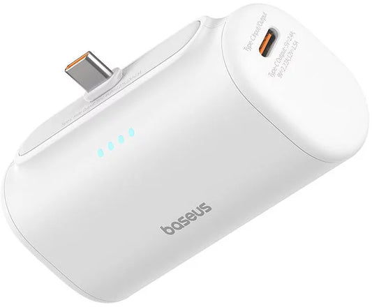 Batteria Esterna Baseus Compact, 5000mAh, 20W, PD, 2 x USB-C, Bianca P10068306213-00