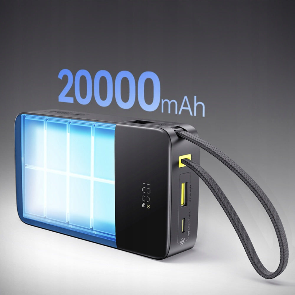 Batteria Esterna Baseus EnerFill Bipow2 Pro, 20000mAh, 22.5W, QC + PD, 1 x USB-A - 2 x USB-C, Nera E0027701