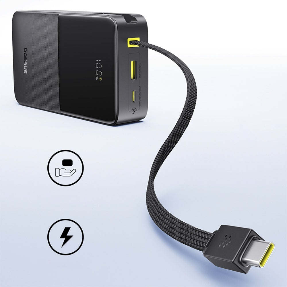 Batteria Esterna Baseus EnerFill Bipow2 Pro, 20000mAh, 22.5W, QC + PD, 1 x USB-A - 2 x USB-C, Nera E0027701