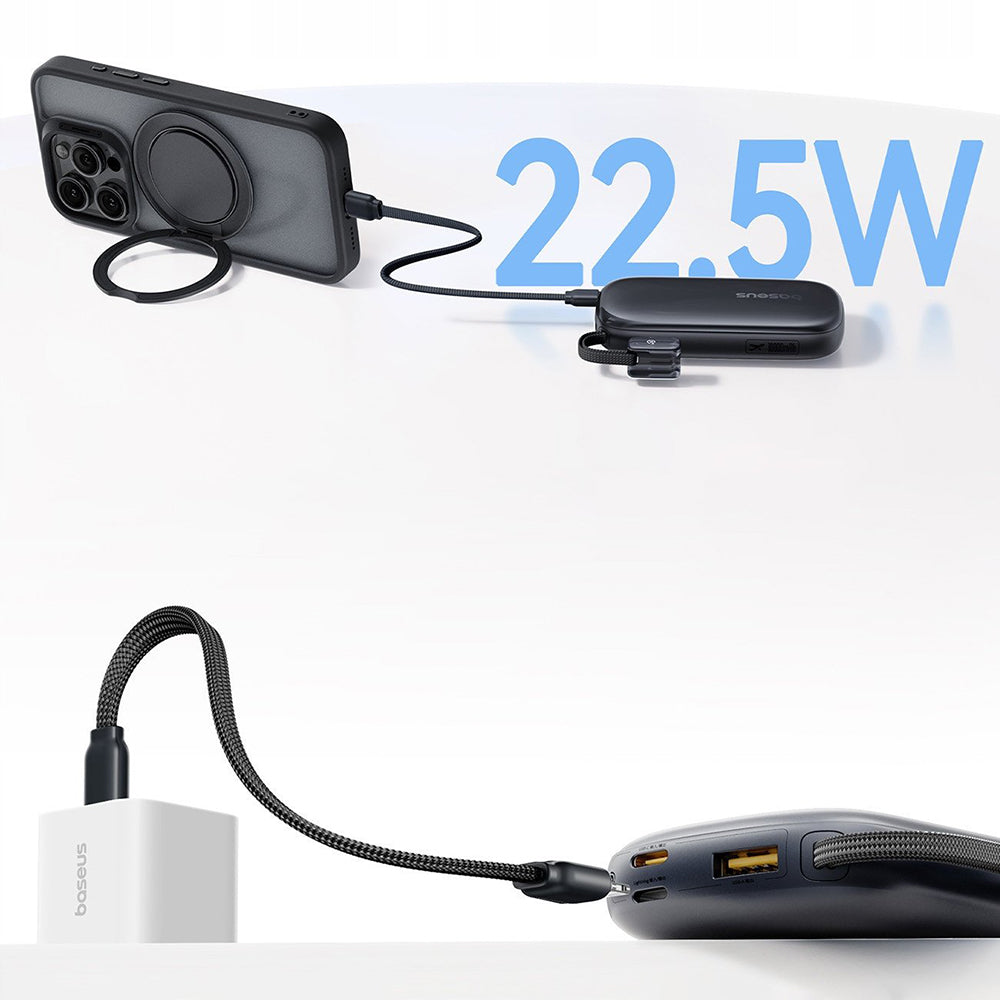 Batteria Esterna Baseus EnerFill FC21 Qpow 3 Ultra, 20000mAh, 22.5W, QC + PD, 1 x USB-A - 1 x USB-C, Nera E0027M00