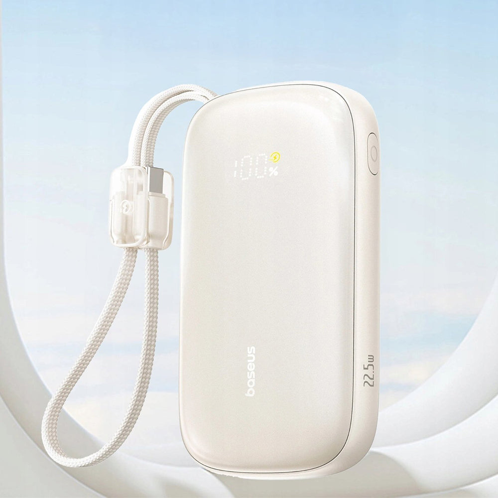 Batteria Esterna Baseus EnerFill FC21 Qpow 3 Ultra, 20000mAh, 45W, QC + PD, 1 x USB-A - 1 x USB-C, Beige E0027P01