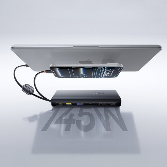 Batteria Esterna Baseus EnerFill FC41, 25000mAh, 145W, QC + PD, 1 x USB-A - 3 x USB-C, Nera E0028H03