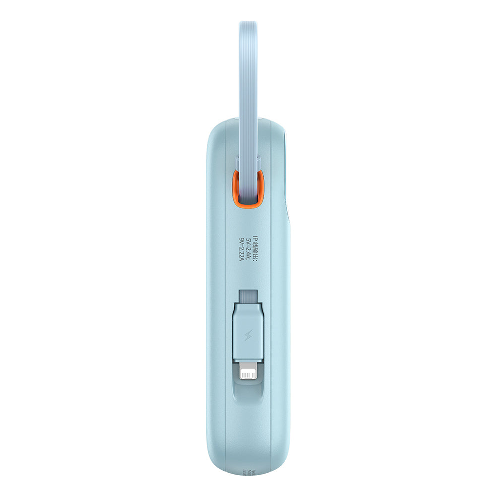 Batteria Esterna Baseus Qpow Pro+, 10000mAh, 22.5W, QC + PD, 1 x Lightning - 1 x USB-A - 2 x USB-C, Blu P10055003313-00