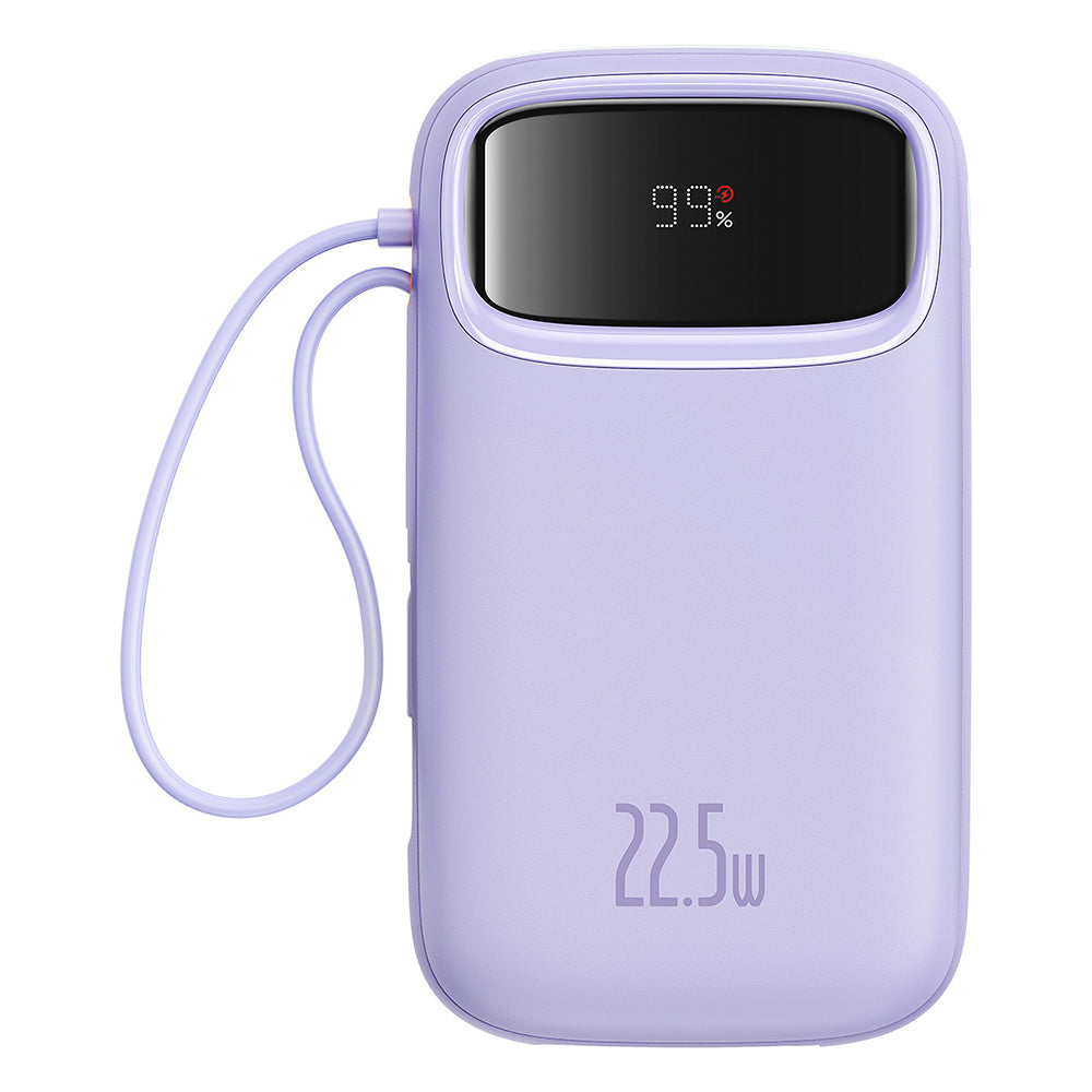 Batteria Esterna Baseus Qpow Pro+, 10000mAh, 22.5W, QC + PD, 1 x Lightning - 1 x USB-A - 2 x USB-C, Viola P10055003513-00