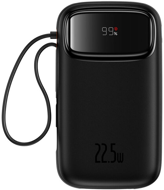Batteria Esterna Baseus Qpow2, 10000mAh, 22.5W, QC + PD, 1 x Lightning - 1 x USB-A - 2 x USB-C, Nera P10055003113-00