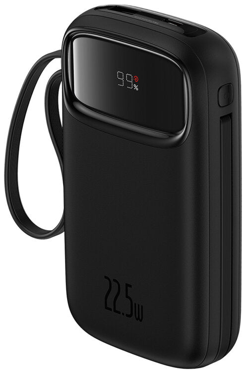 Batteria Esterna Baseus Qpow2, 10000mAh, 22.5W, QC + PD, 1 x Lightning - 1 x USB-A - 2 x USB-C, Nera P10055003113-00