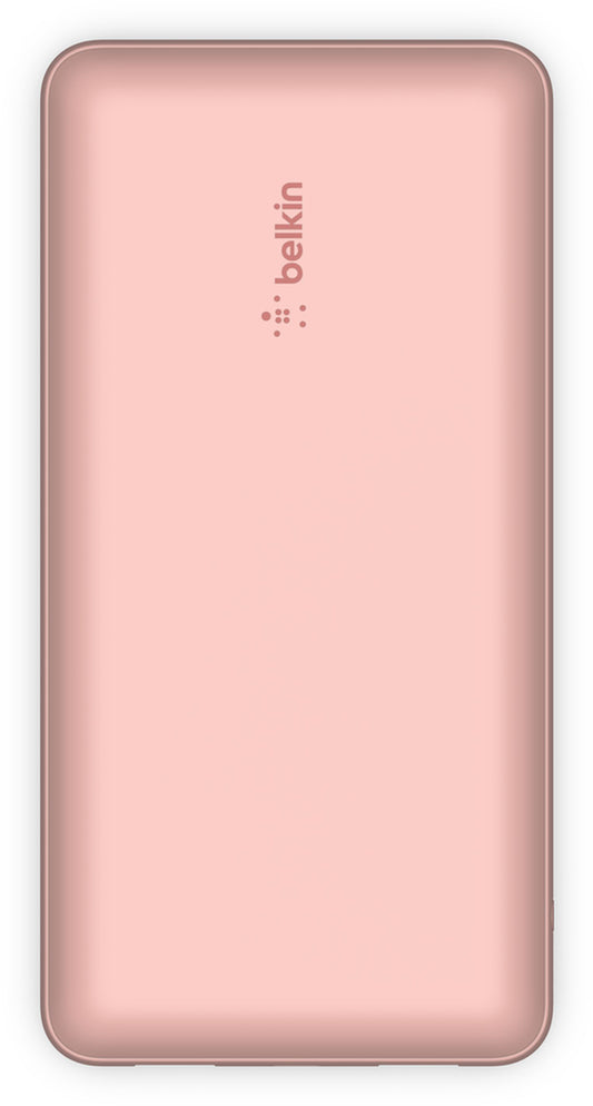 Batteria Esterna Belkin BoostCharge, 20000mAh, 15W, 1 x USB-C - 2 x USB-A, Rosa Dorato BPB012btRG