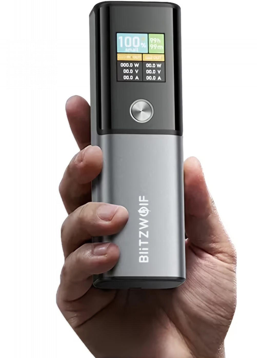 Batteria Esterna BlitzWolf BW-P23, 14000mAh, 100W, QC + PD, 1 x USB-A - 1 x USB-C, Grigio
